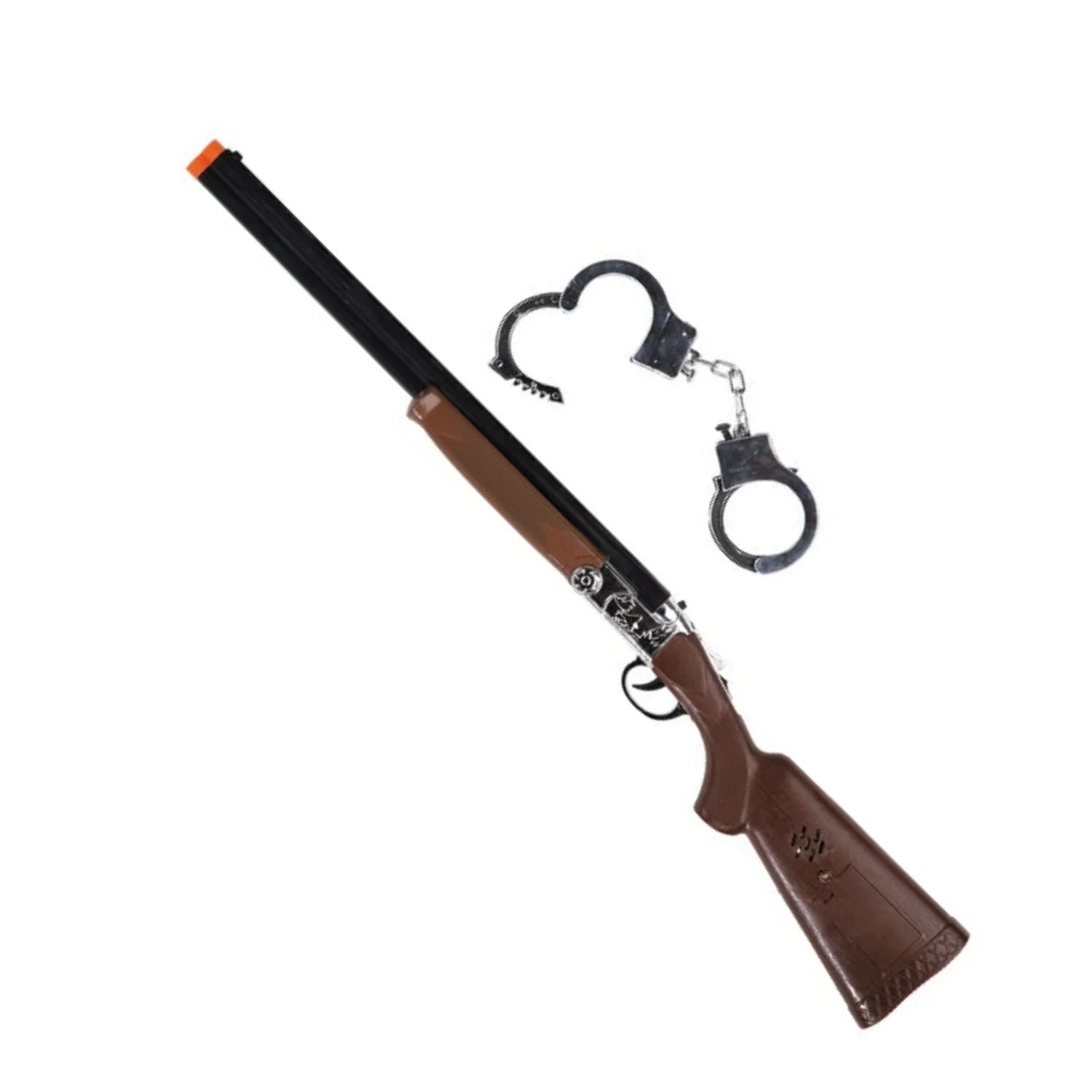 Rifle con esposas policía accesorio de acción para completar look policial en fiestas temáticas
