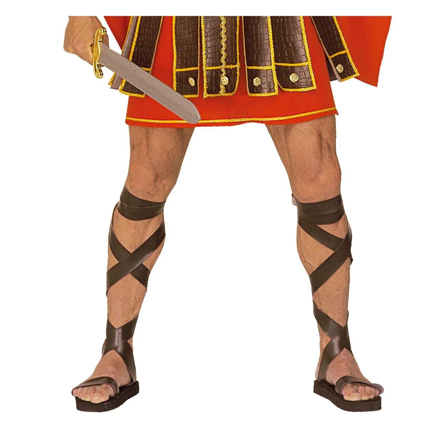 Sandalias romano similpiel accesorio romano para completar look clásico en fiestas temáticas
