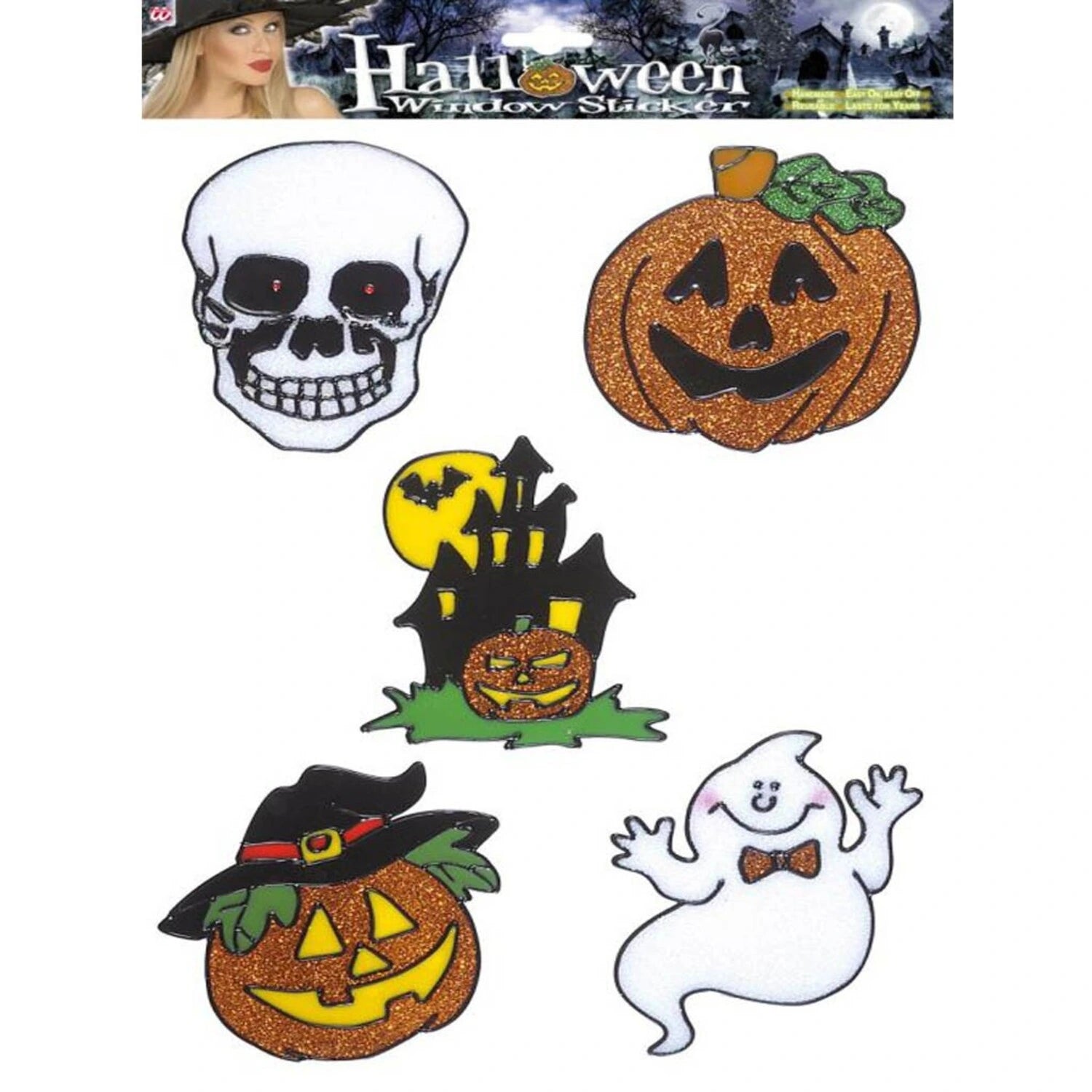 Set de pegatinas Halloween para decorar fiestas y disfraces de terror