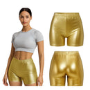 Shorts metálicos oro adulta para Carnaval y fiestas temáticas