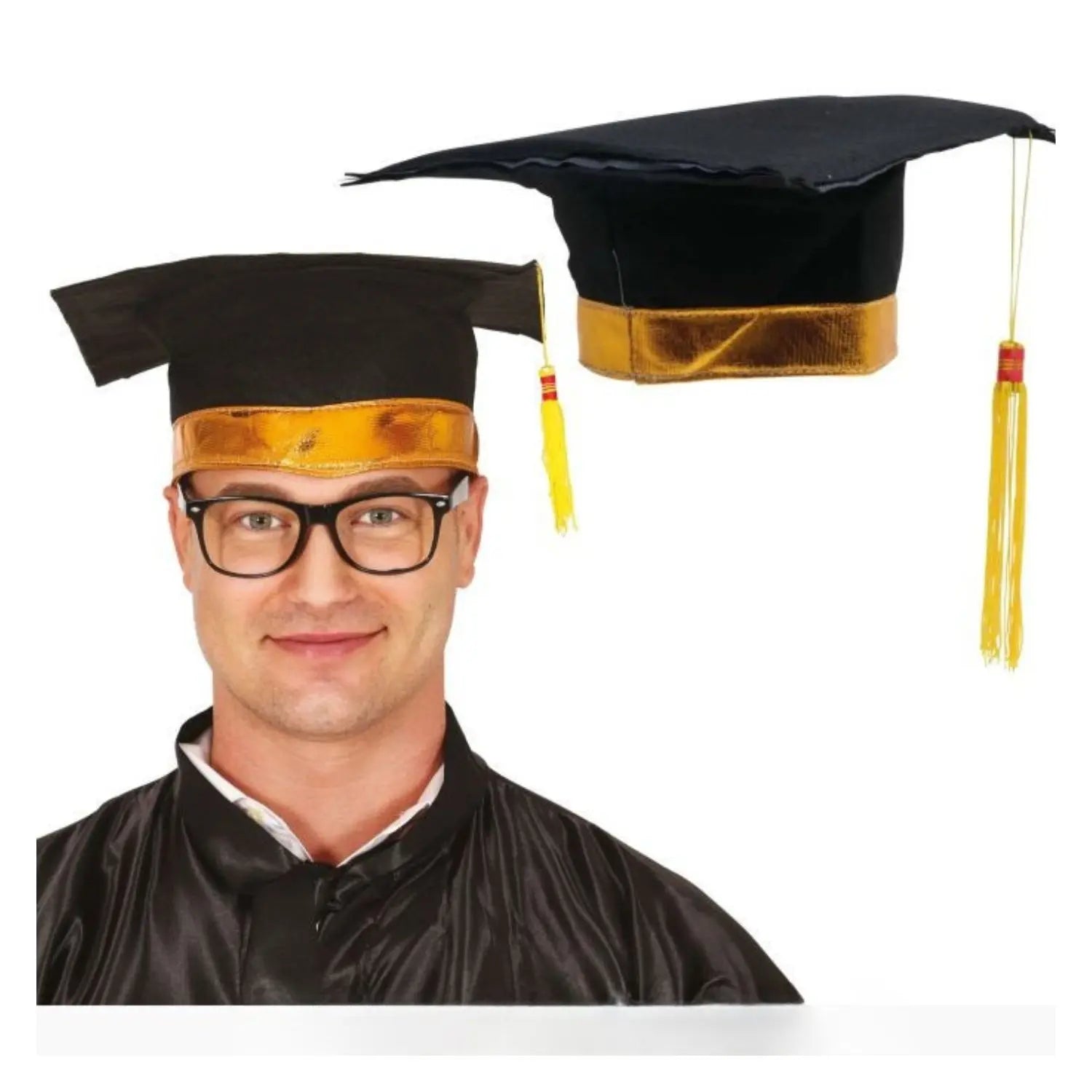 Birrete de graduado adulto sombrero de graduación complemento disfraz
