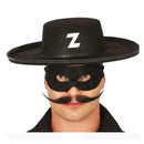 sombrero del zorro negro de fieltro complemento disfraz zorro