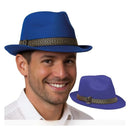 Gorro gánster azul para adulto complemento estilo mafioso