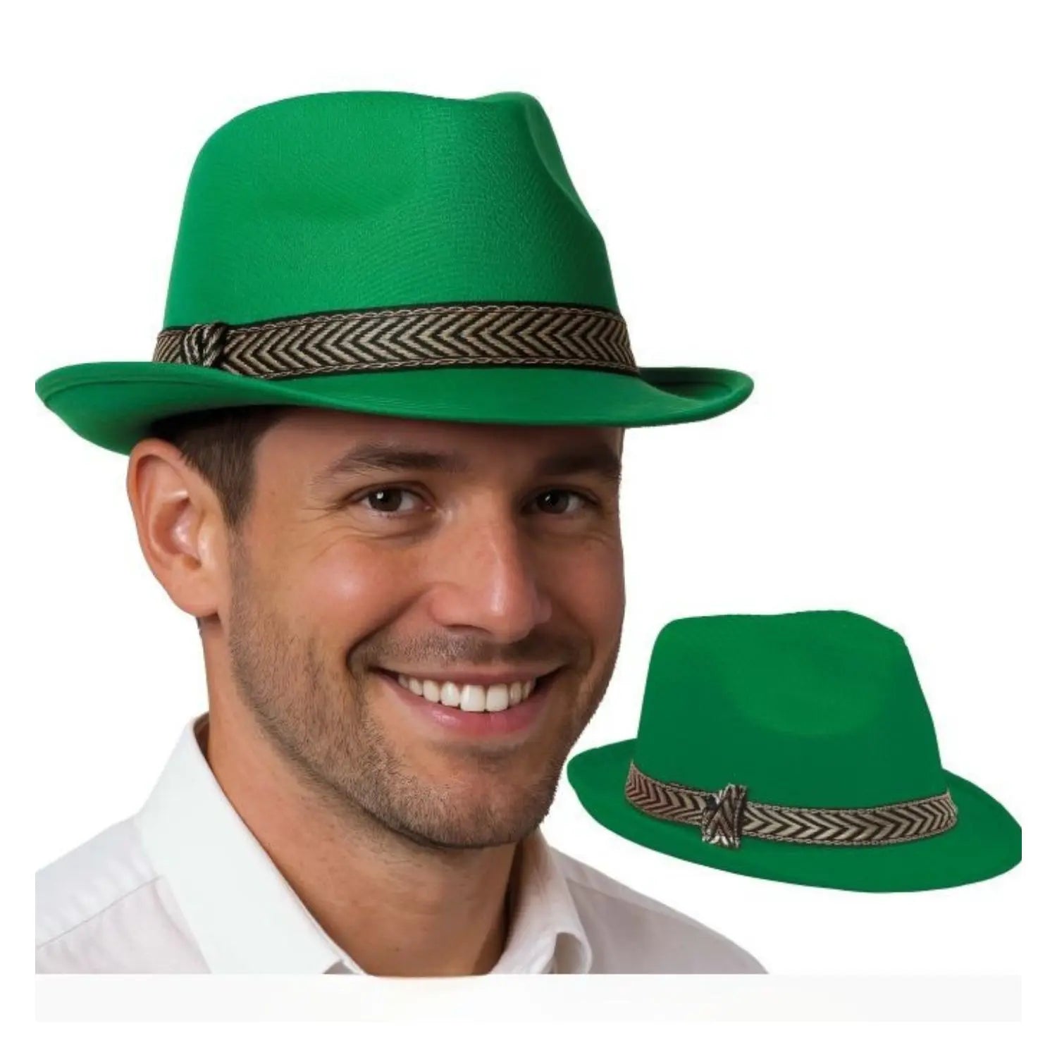 Gorro gánster verde para adulto complemento estilo mafioso