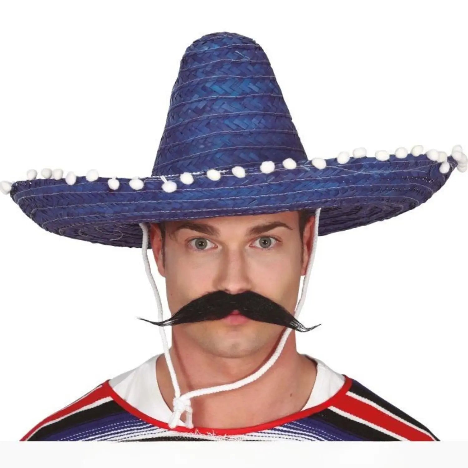 Sombrero mejicano rojo de 50 cm para adulto complemento disfraz mexicano mariachi