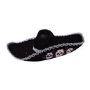sombrero mejicano estilo catrín para disfraz de día de los muertos