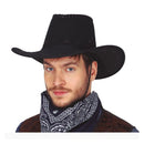 Sombrero vaquero negro accesorio disfraz cowboy oeste