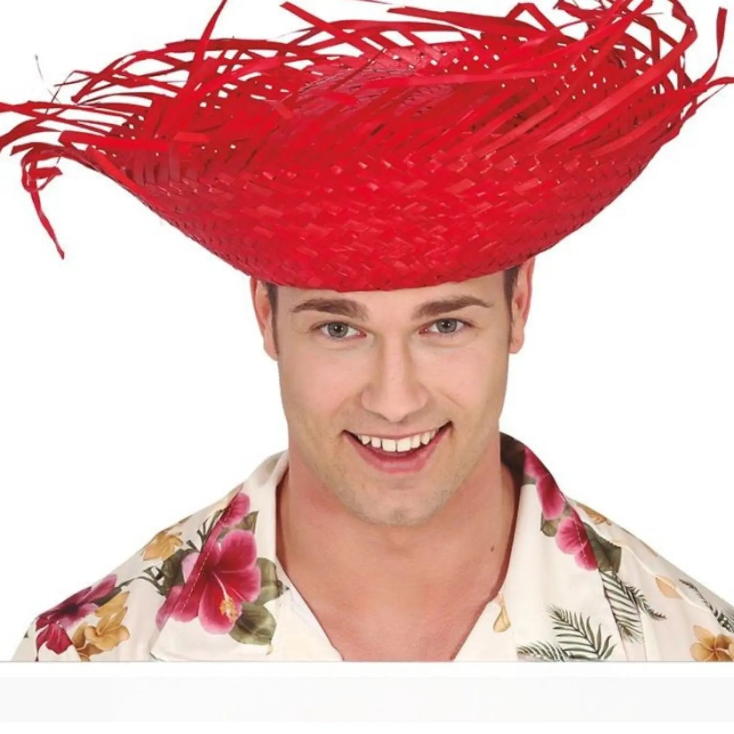 Sombrero de espantapájaros rojo para disfraz de granjero o espantapájaros