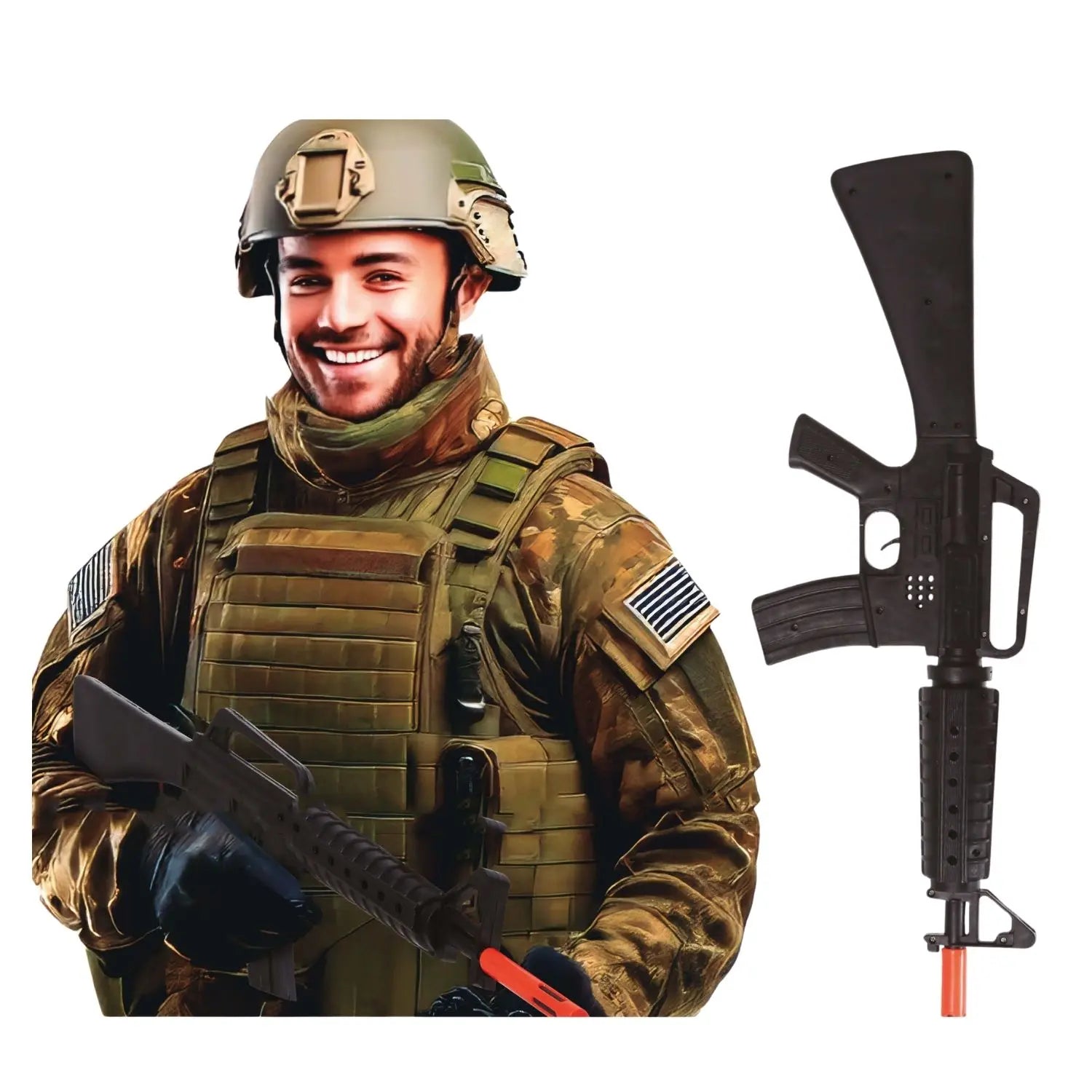 Subfusil de asalto con sonido accesorio para disfraz militar