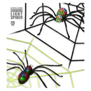 Telaraña gigante de 220 cm con araña luminosa que cambia de color