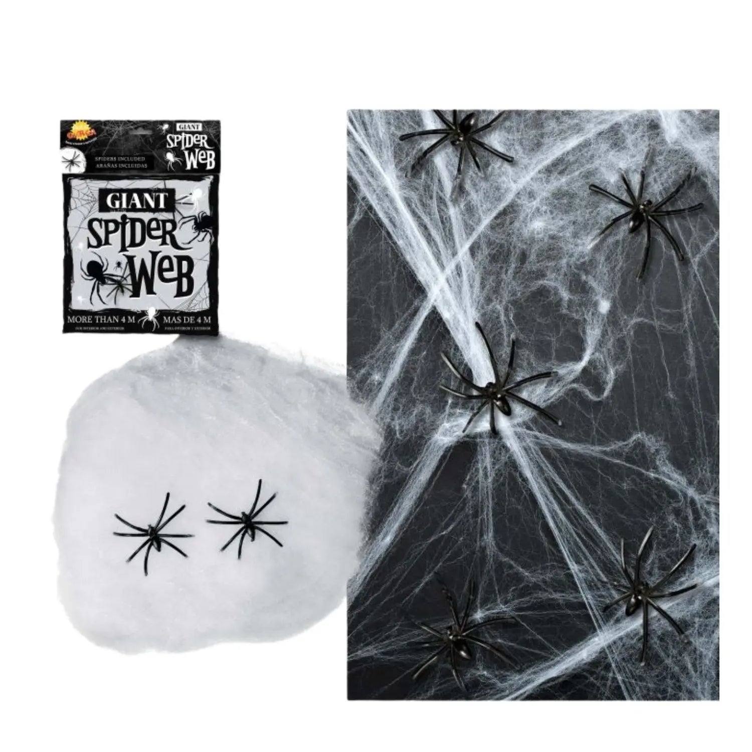 bolsa de telarañas blancas 550 gramos complemento para look de terror o decoración Halloween