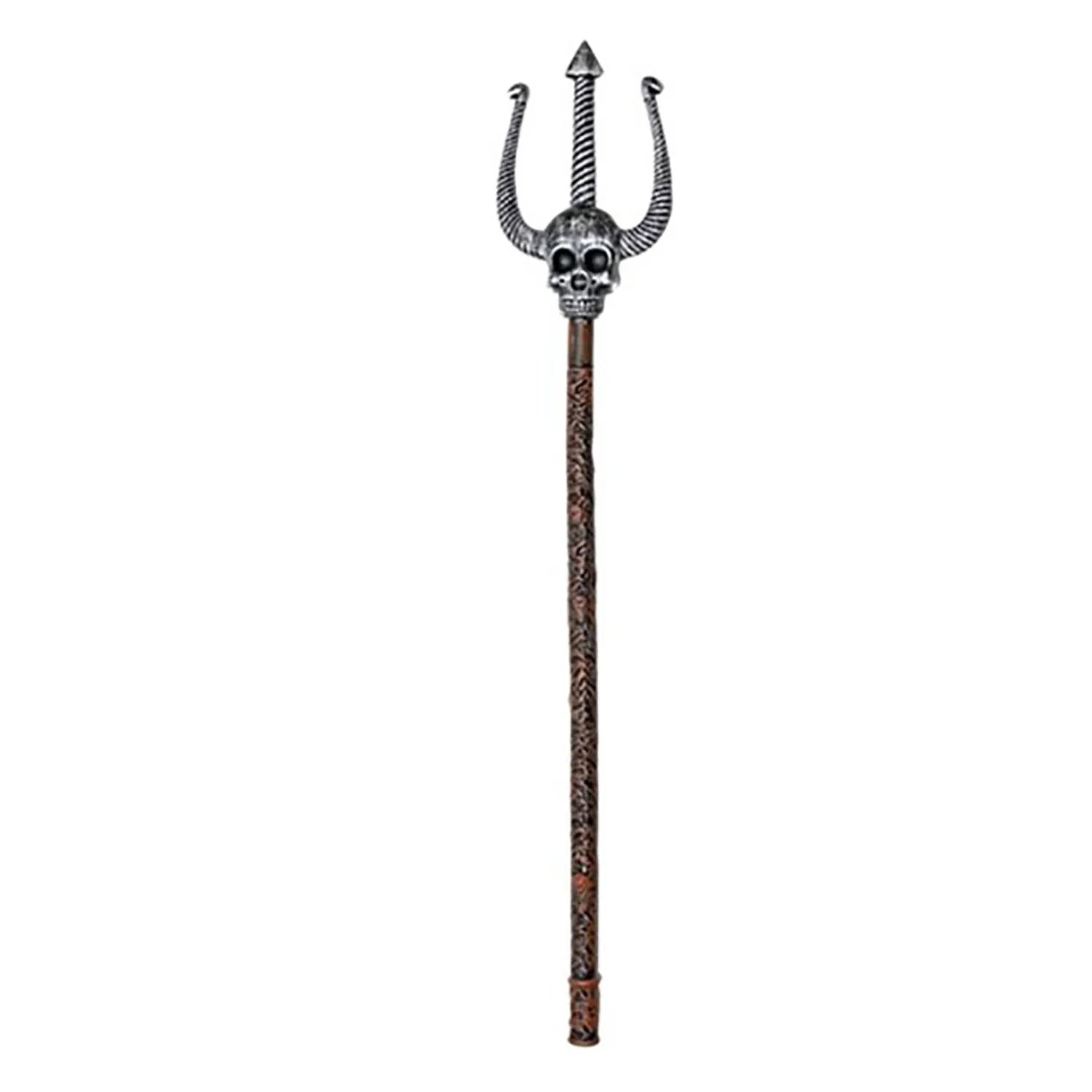 tridente con calavera de 90 cm para disfraz de demonio o halloween