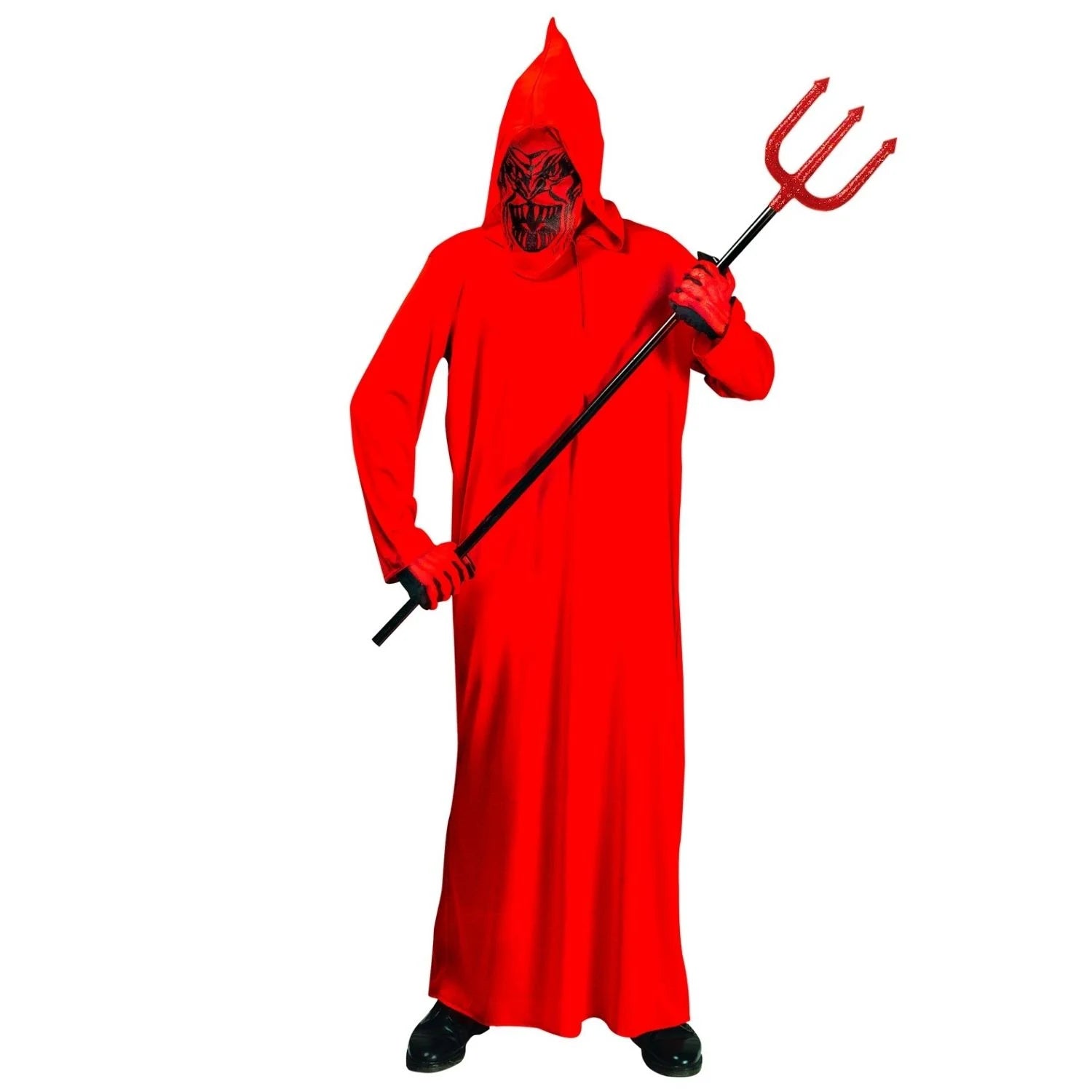 Túnica diablo con capucha infantil roja para Halloween y Carnaval