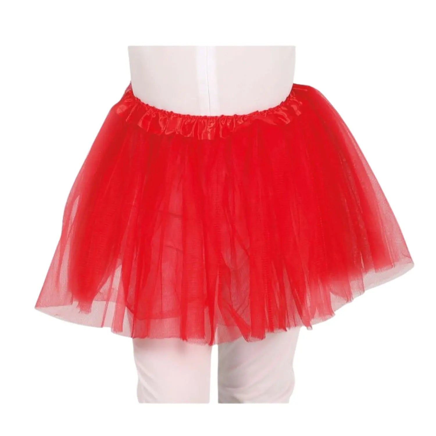tutu rojo infantil 30 cm complemento para look de fantasía o carnaval en fiestas temáticas