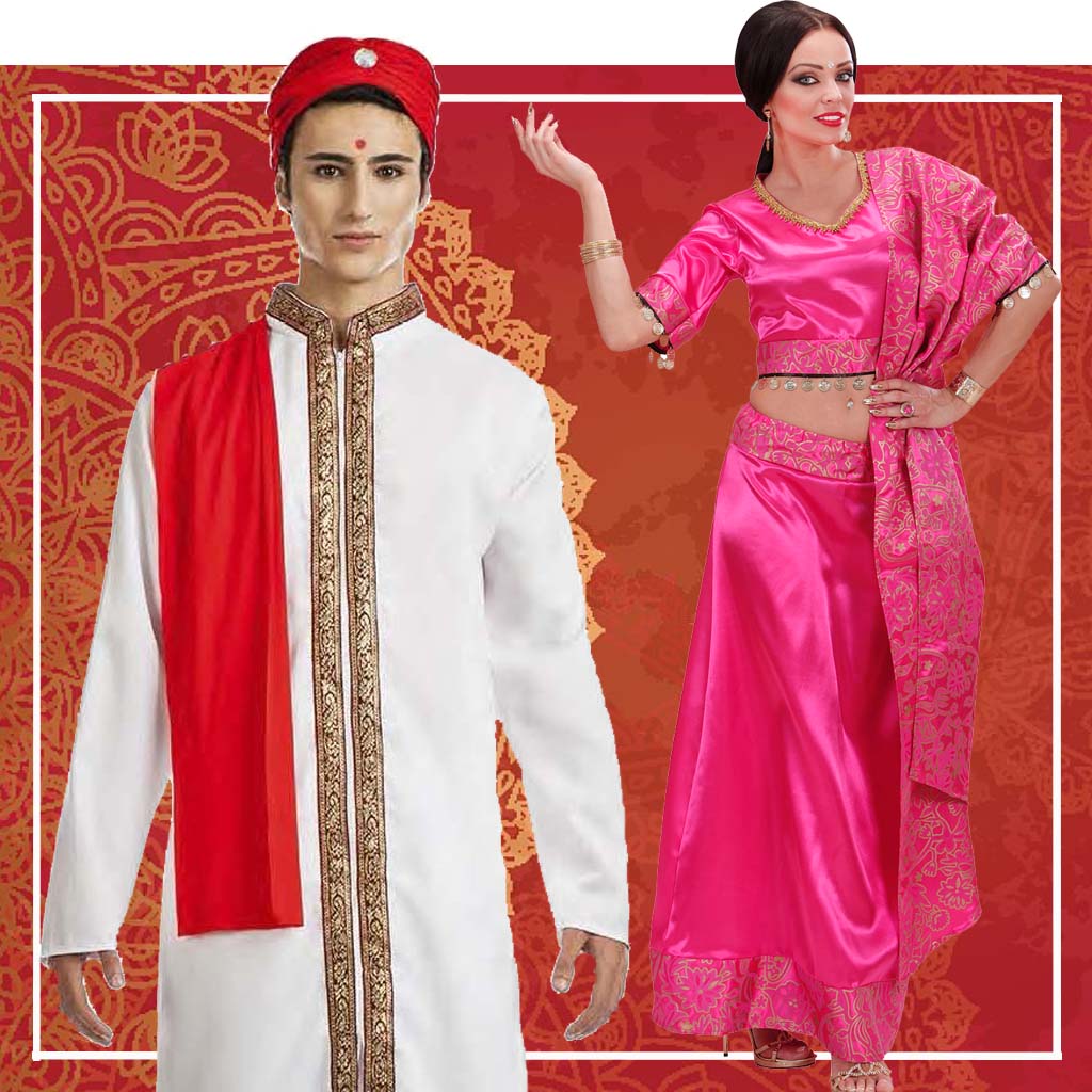Disfraz árabe rosa
