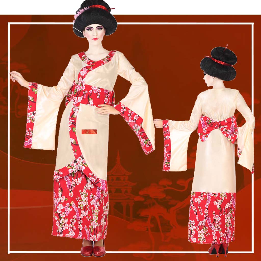 Comprar Disfraz de Geisha Flores - Disfraces Orientales Para Mujer